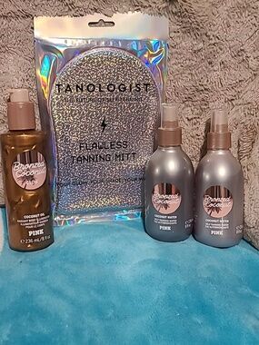 🌞⛱️🕶 Pink Bronzed Coconut Coconut Waters Glow Tanning Set  🕶⛱️🌞